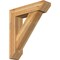 Ekena Millwork Traditional Slat Rough Sawn Bracket w/ Offset Brace, Western Red Cedar, 8"W x 32"D x 36"H BKT0806X32X36TRA06RWR - alternate 1